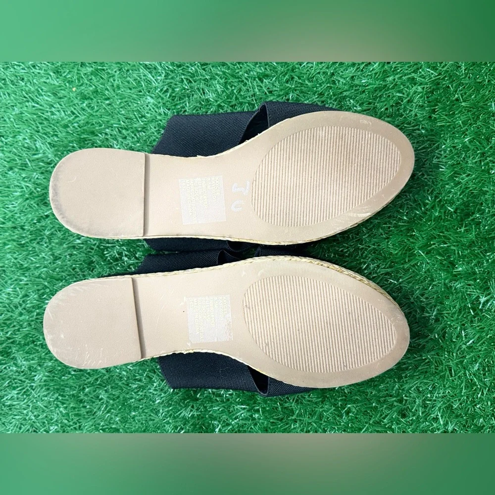Steven by Steve‎ Madden Kaycee Black Fabric Espadrille Sandals Size 8.5M